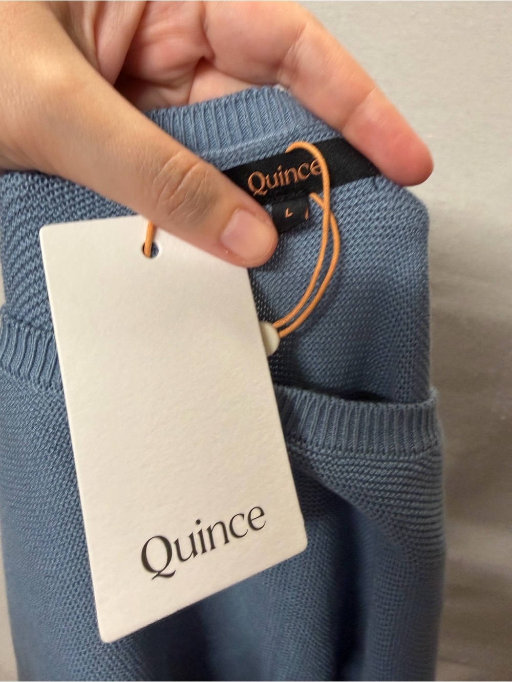 NWT Quince Lightweight Cotton Cashmere Link-Stitch Dolman Sweater - size L - Picture 6 of 8